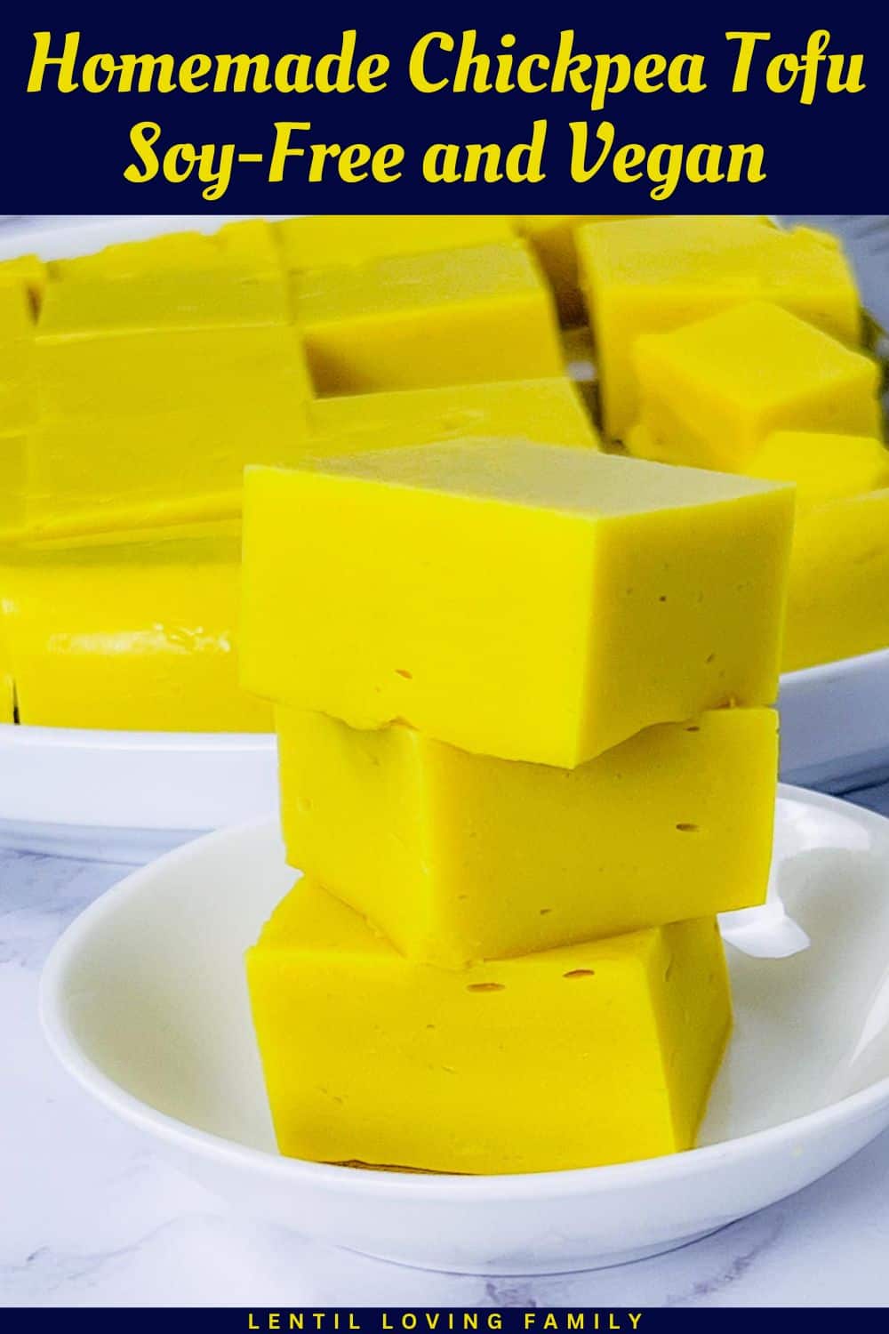 Chickpea tofu Pinterest image.