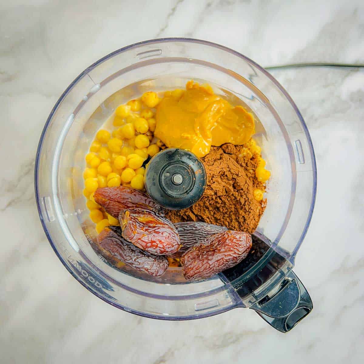 All ingredients placed in the blender.