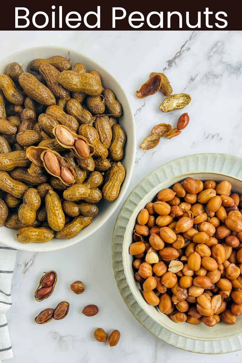 Boiled peanuts Pinterest image.