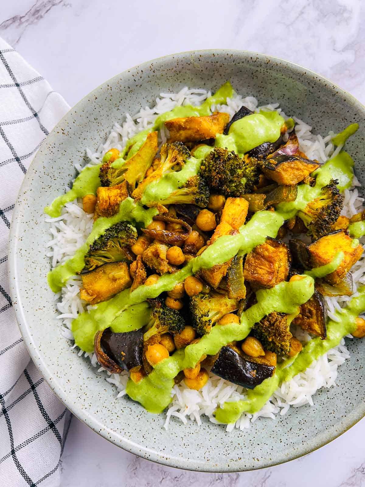 Tranformed dish into a Buddha bowl.