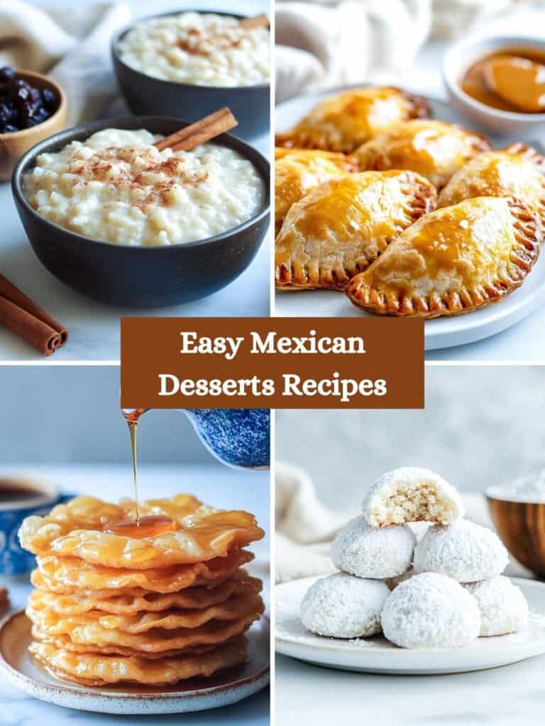 Mexican desserts collage.