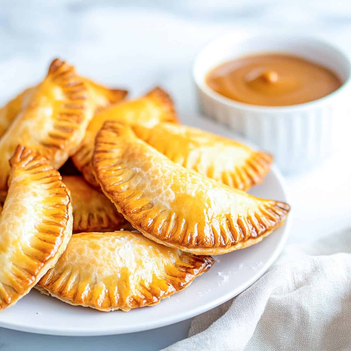 Empanadas served with dulce de leche.