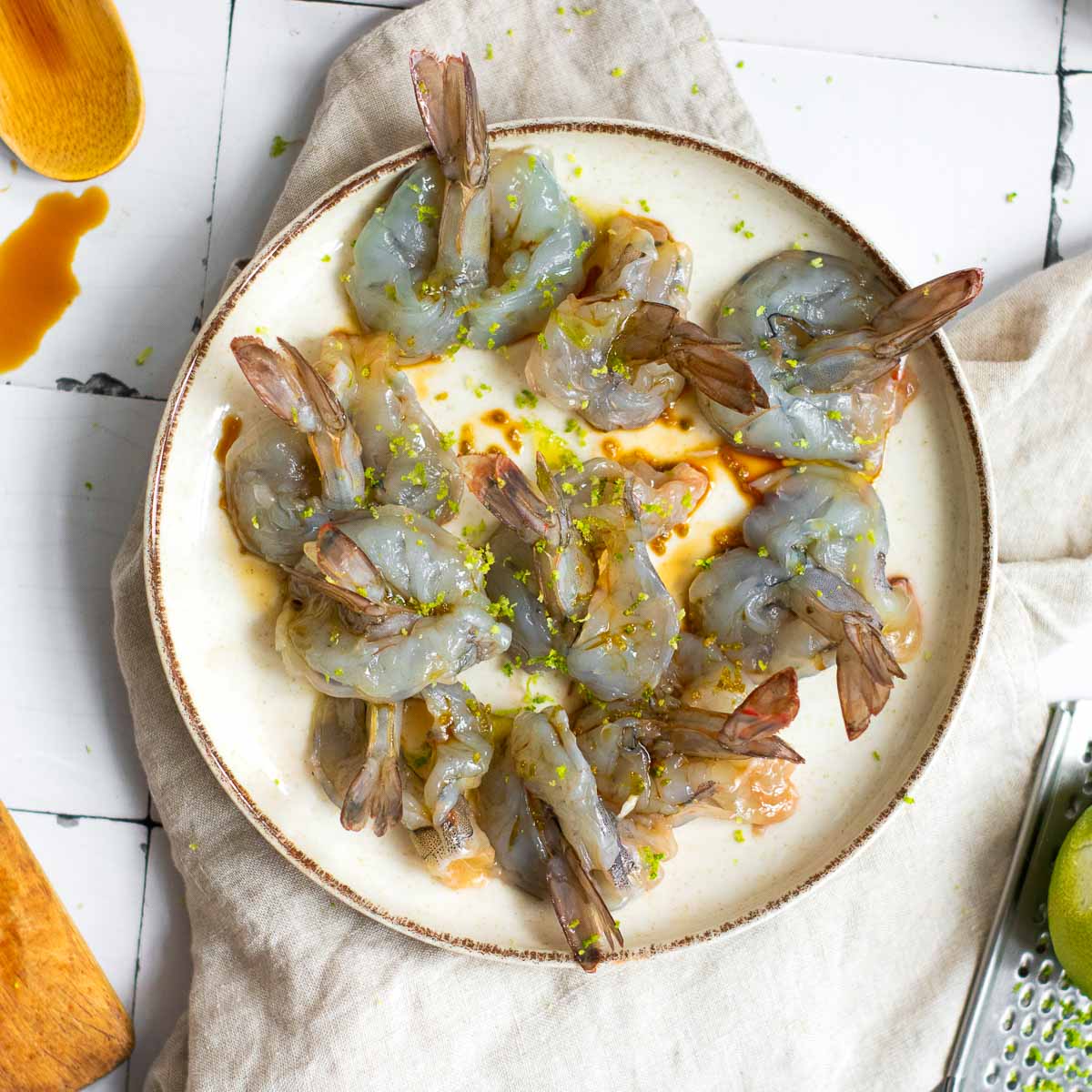 Top with garlic butter sauce.