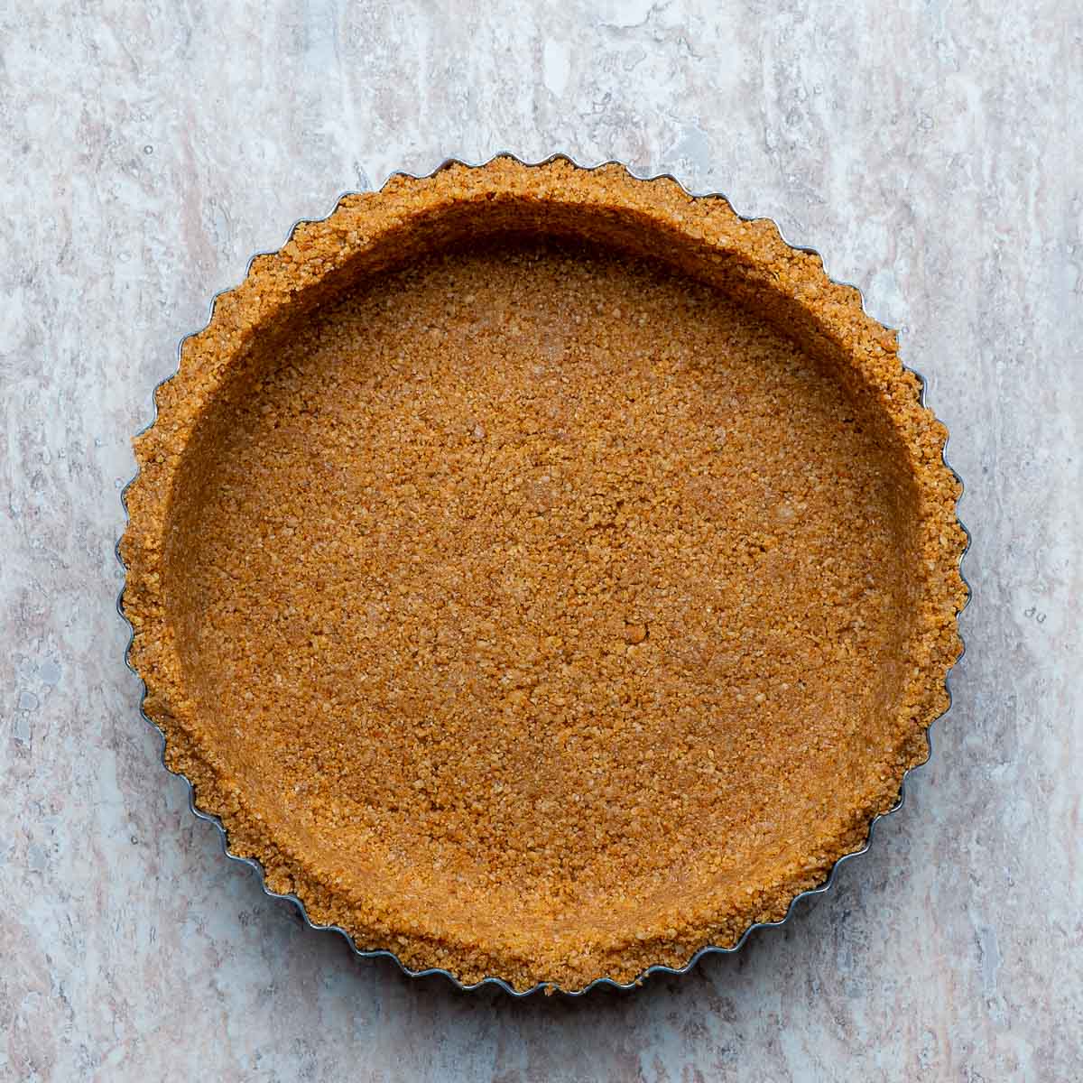Crust made in a pie pan.