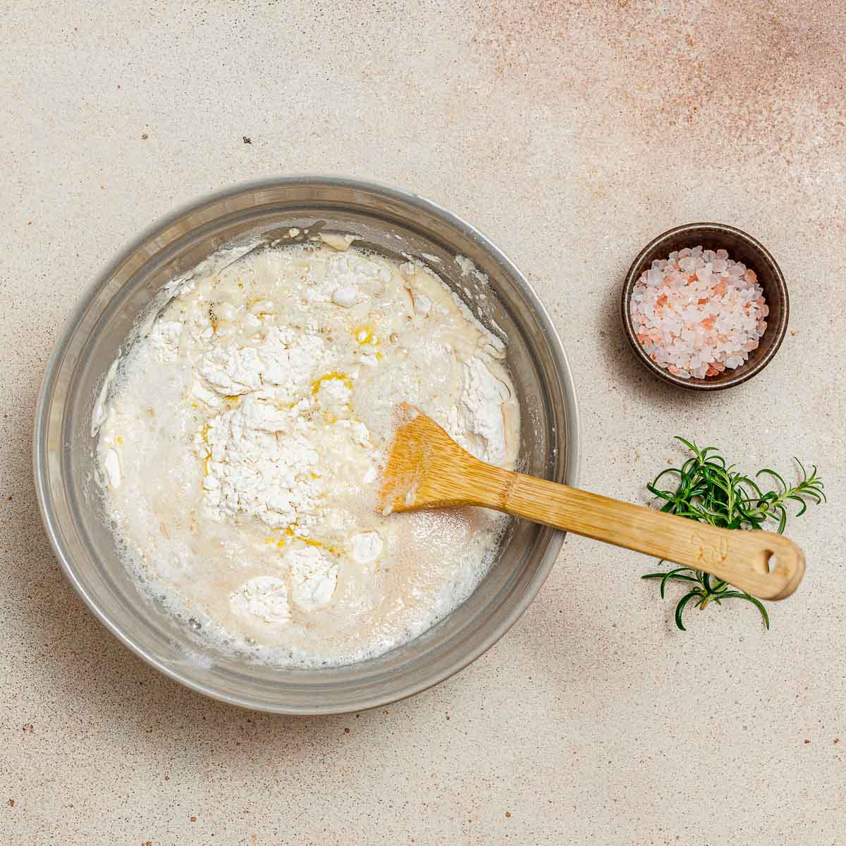 Mix all ingredients to make the dough.
