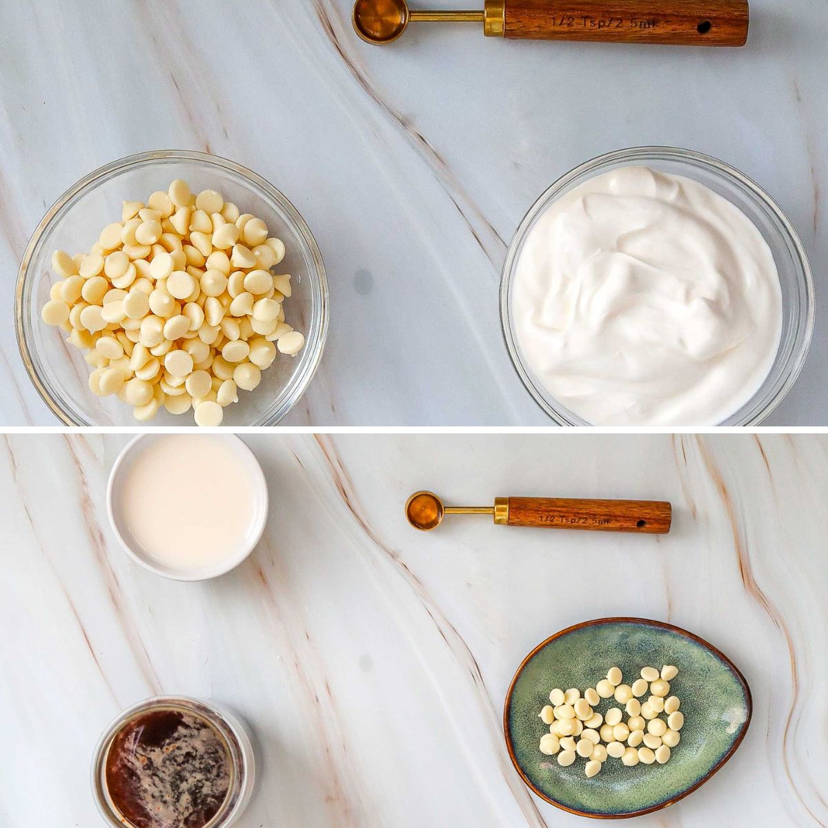 A two-picture collage of all ingredients.