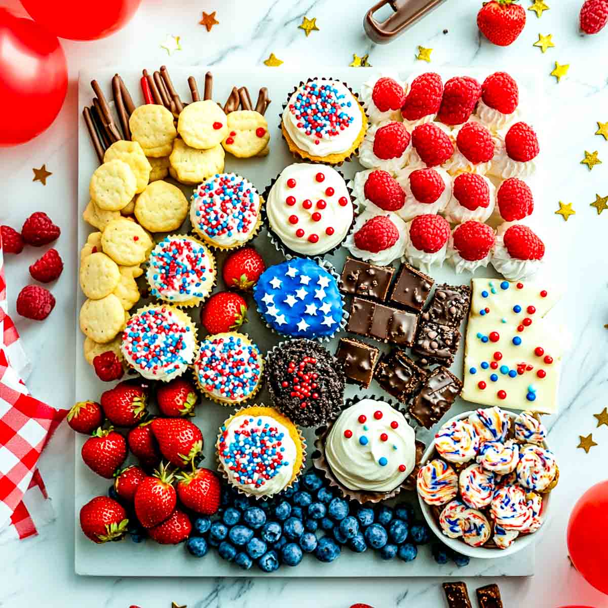 4th July dessert charcuterie board.