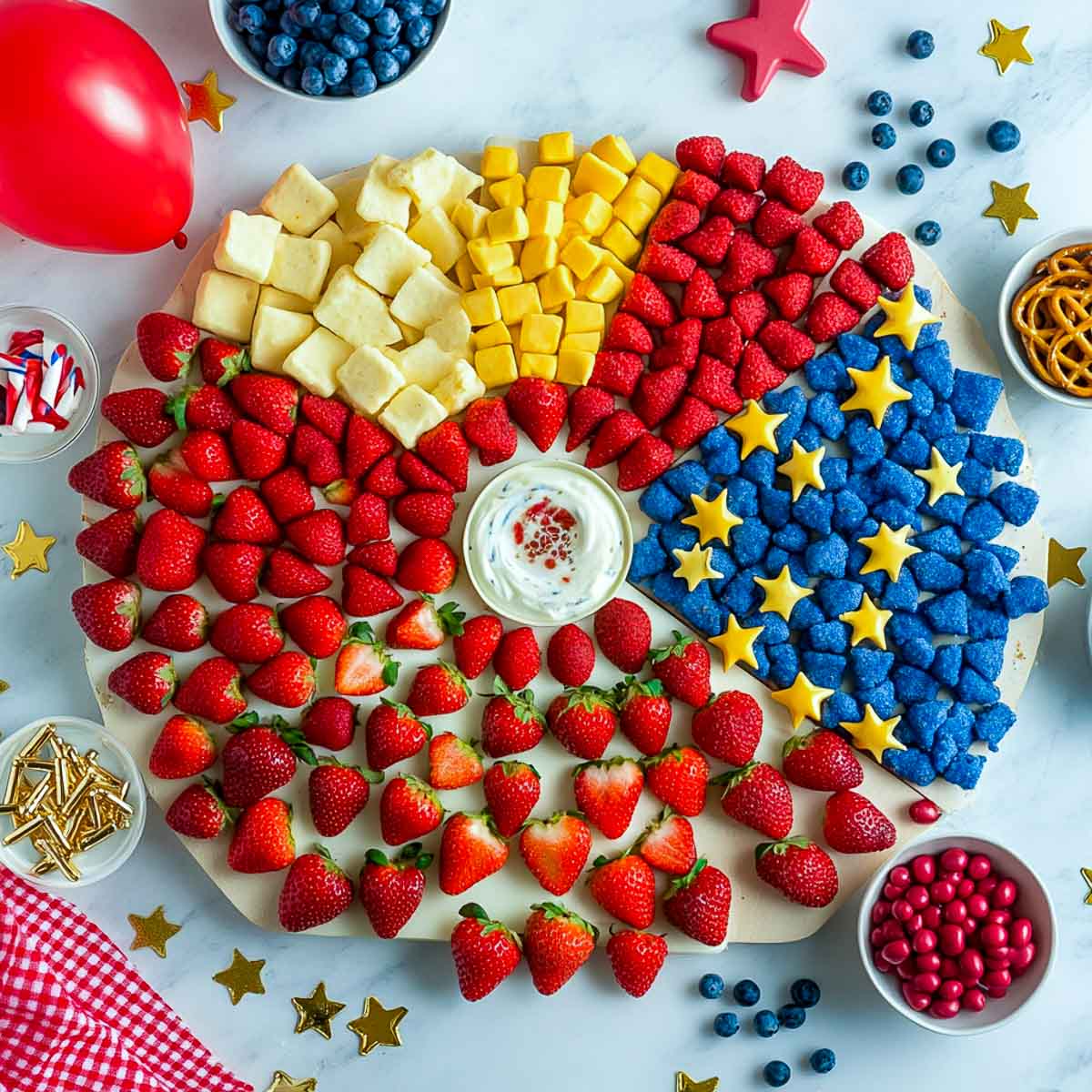 Fireworks themed grazing board.